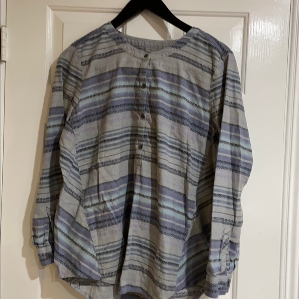 J.Jill 100% Cotton Long Sleeve Top. Lg.